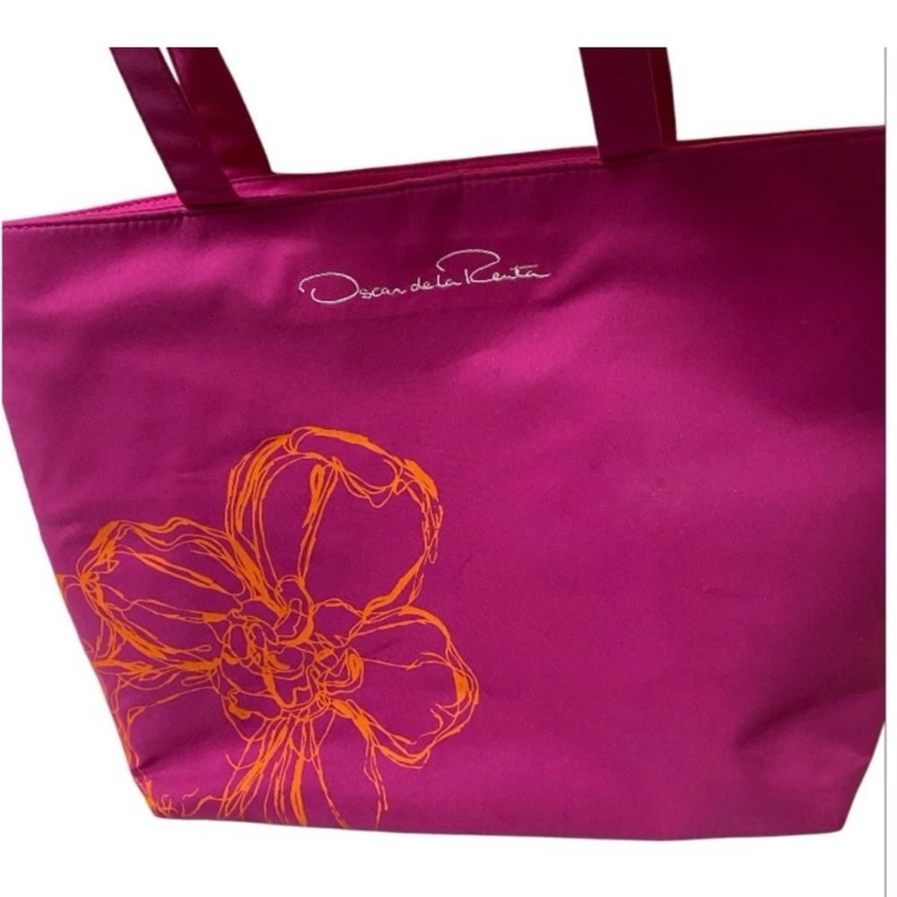 Oscar de La Renta Pink Tote Bag - Picture 2 of 7